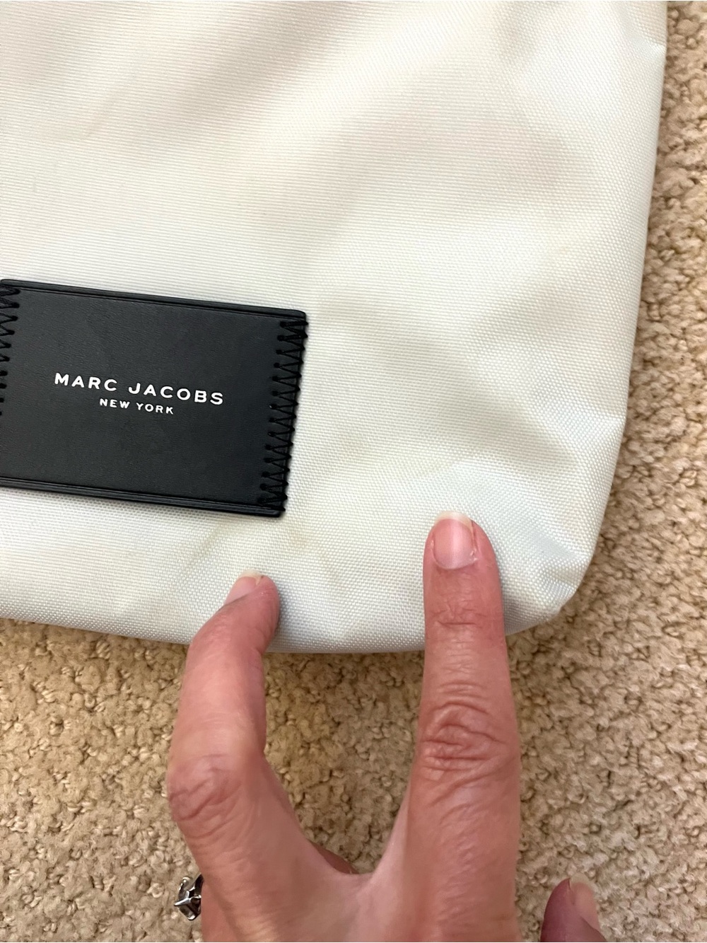 Marc Jacobs Light Gray and Black Nylon Canvas Crossbody Bag - Picture 11 of 14